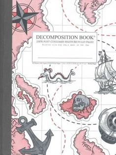 a book with an illustrated map on it