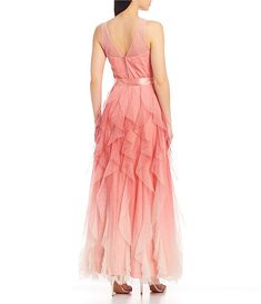 Sleeveless Surplice V-Neck Glitter Ombre Corkscrew Dress #Sponsored #Neck, #AFFILIATE, #Surplice, #Sleeveless Glitter Ombre, All Things Cute, Dillard's, Wide Straps, Ball Gowns, Clothing Accessories, Sleeveless Dress, Latest Trends