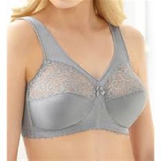 New Glamorise Magic Lift Full Figure Support Bra 1000 Gray 36f 88187 New Glamorise Bra Magic Lift Full Figure Support. Unique Cushioned Linner-Bust Band For Uplift, Separation, Support And Comfort Extra Wide Cushioned Straps Pamper Shoulders. Attractve Lace Cups Wide Bottom Band For Comfort And Security. New Without Tags 36f Purple Busted Band, Support Bra, Support Bras, Full Figured, Women's Intimates, Bra, Band, Tags, Lace