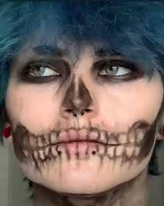 Hot Clown Makeup Male, Masculine Halloween Makeup, Alt Halloween Makeup, Male Face Paint, Goth Face Paint, Skeleton Makeup Aesthetic, Skull Makeup Easy, Male Makeup Looks, Cool Clown Makeup