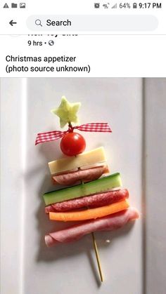 a christmas appetizer photo source unknown on instagram, with the caption'christmas appetizer photo source unknown '