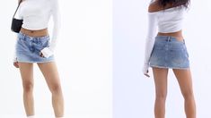 Shop Light, Denim Mini, Denim Mini Skirt, Pacsun, Low Rise