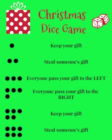 the christmas dice game is shown on a green background