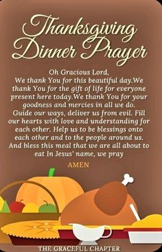 a thanksgiving dinner prayer is shown