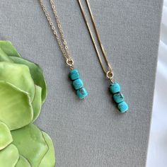 Dainty Turquoise Bar Necklace Minimalist Turquoise Pendant Necklace, Minimalist Turquoise Necklace For Gifts, Minimalist Turquoise Necklace Gift, Minimalist Turquoise Charm Necklace For Gift, Everyday Minimalist Turquoise Necklace, Minimalist Adjustable Turquoise Necklace, Minimalist Turquoise Necklace, Turquoise Bar Necklace, Turquoise Bar