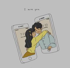 Long Distance Relationship Images, Couple Picture Drawing, Long Distance Wallpaper, Cute Cartoon Couple Images, Long Distance Illustration, Long Distance Relationship Wallpaper, Long Distance Photo Ideas, Long Distance Relationship Anime, Relationship Doodles