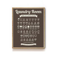 a laundry room poster hanging on the wall