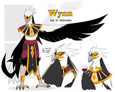 the concept art for wynn's character creation