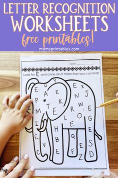 Letter Recognition Worksheets Free | Letter Recognition Worksheets PDF | Letter Recognition Worksheets for preschoolers | Letter Recognition Worksheets for kindergarten for toddlers | Free PDF downloads at Moms Printables! Letter Sound Worksheets Preschool, Best Way To Teach Letter Recognition, Uppercase Letters Printable Free, Letter Hunt Printable Free, Letter Recognition Activities Preschool Free Printables, Color By Letter Free Printables, Letter Practice Preschool, Letter Recognition Activities Preschool, Teaching Kids Letters