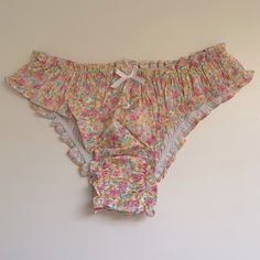 New! Never Worn With Tags Cute Ruching Multi Color Panty From Princess Polly. Satin Like Fabric Feminine Stretch Floral Print Bottoms, Stretch Floral Print Bottoms For Daywear, Clothes Ideas, Princess Polly, Pink Yellow, Women's Intimates, Fall In Love, Falling In Love, In Love