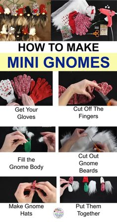 how to make mini gnomes out of gloves