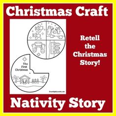 a christmas craft with the words nativity story