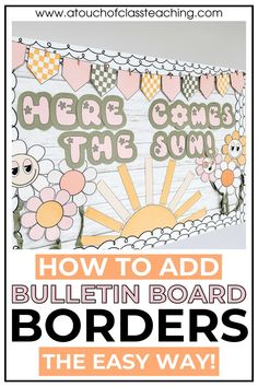 bulletin board with the words how to add bulletin board borders