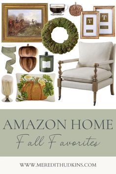 a collage of pictures with the words amazon home fall favorites