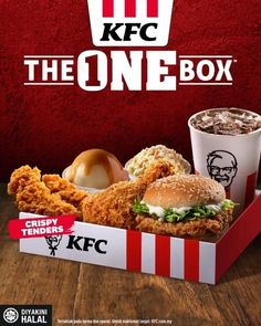 kfc the one box with chicken and fries