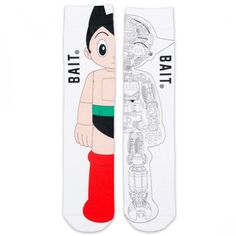 BAIT x Astro Boy Men Astro Boy Blueprint Socks (white) White Casual Socks With Graphic Print, Casual White Socks With Graphic Print, Gaming Tech, Astro Boy, Boys Graphic Tee, Graphic Tee, Snoopy, Gaming, Graphic Tees