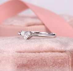 Dainty Heart Shaped Promise Rings, Small Heart Ring, Minimalist Gold Heart Ring, Love Heart Engagement Ring, Heart Diamond Ring For BFF ✧･ﾟ: *✧･ﾟ:* Welcome to Charles Davin Jewelry*:･ﾟ･ﾟ✧ Moissanite - a gemstone known to bring in luck in someone's life, the user can give off a look of elegance. You can give your special someone luck whilst showing your love to them. ✶Material: 10K/ 14K/ 18K ✶Main Stone: Round Cut Moissanite ; 2.0mm-2 ✶Side Stone: Princes Cut Moissanite; 2.0mm-1 ✶Color: D Colorle Dainty White Gold Heart Ring For Promise, Dainty Heart Cut Diamond Promise Ring, Minimalist White Gold Heart Ring For Wedding, Brilliant Cut Heart Ring For Valentine's Day Promise, Heart Shaped White Gold Promise Ring, Elegant Heart-shaped Stackable Rings, Dainty White Gold Heart Promise Ring, Dainty White Gold Heart Ring For Wedding, Heart-shaped Brilliant Cut Promise Ring