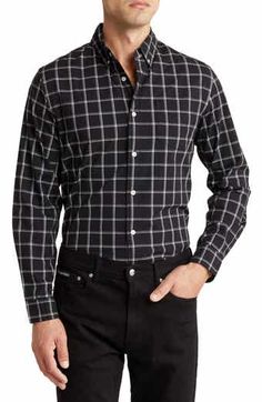 Slate & Stone Cotton Flannel Shirt Jacket | Nordstromrack Fall Cotton Fitted Shirt, Fitted Cotton Shirt For Fall, Fitted Long Sleeve Cotton Shirt, Cotton Slim Fit Tops For Fall, Modern Fitted Tops With Placket, Modern Cotton Shirt For Fall, Cotton Shirt For Business Casual In Fall, Slim Fit Cotton Top With Fold Down Collar, Modern Collared Cotton Top