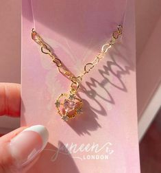 Gold plated and handmade sparkly heart chain pink heart necklace. It's so sparkly and dreamy necklace. ✨🤍 Lenght can be adjustable, please select from the option before ordering.  Comes beautifully gift wrapped. 🎁  Dreamy and beautiful gift to loved ones or lovely treat to yourself.️ Dainty Pink Charm Necklace With Delicate Chain, Dainty Pink Charm Necklace With Adjustable Chain, Pink Heart Pendant Charm Necklace On Clavicle-length Chain, Pink Heart Pendant Charm Necklace With Clavicle Chain, Pink Heart Pendant Charm Necklace, Pink Heart Charm Necklace For Party, Pink Heart Necklace With Adjustable Chain For Gift, Pink Heart Pendant Necklace With Adjustable Chain, Pink Heart-shaped Charm Necklace For Party