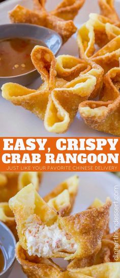 the cover of easy crispy crab rangoon