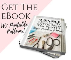 a book with scissors and other crafting supplies on it next to the title get the ebook