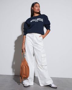 Combine the look of a tailored trouser with the laidback approach of baggy cargo pants and you'll get the Jacklin Cargo Trouser Pants. This pair sits high on the waist and features a wide leg fit. Dress it up or down your way. High rise Fitted waist Wide pant leg Side, back & cargo pockets Front zip fly & button closure 97% Cotton 3% Spandex Runs Large Baggy Cargo Pants, Fit Dress, Wide Pants, Cargo Trousers, Trouser Pants, Trending Now, Dress Backs, Fashion Pants, Cargo Pants