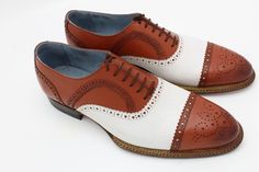 Crafted Leather Handmade Men Double Norwegian Welted Tan and White Lace up Dress Oxford Shoes on Storenvy Quality Leather Boots, Custom Design Shoes, Shoes Box, Lace Up Dress, Oxford Dress Shoes, Oxford Dress, Formal Shoes, Shoes Men, Lace Up Shoes