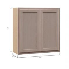 an image of a cabinet with measurements for the doors and drawers on each side,