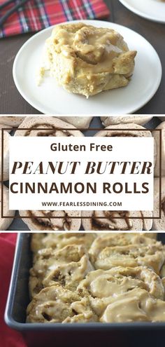 gluten - free peanut butter cinnamon rolls are an easy, delicious treat for the holiday season