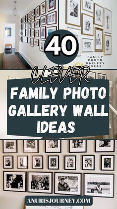 Discover 40 smart ideas for creating a stunning family photo wall! Whether you're looking for creative layouts, unique frames, or tips to make your gallery wall stand out, these ideas will inspire you. Perfect for any room in your home, these photo wall ideas will help you showcase your cherished memories in style. This board is all about home decor, living room decor, budget friendly home DIY projects, house hacks, best bedroom colours, small house decorating, cozy home, rental apartment decor, DIY home decor, kitchen decor, cozy living rooms, home entrance decor, minimalist home decor, small living room ideas, hall decor, small apartment DIY.  #FamilyPhotoWall #GalleryWallIdeas #HomeDecor #InteriorDesign #PhotoDisplay #FamilyPhotos #DIYDecor #WallArt #homeinspirations Family Tree Gallery Wall Ideas, Photo Wall Collage Hallway Layout, Family Pic Wall Ideas, Family Photo Wall Hallway, Hallway Photo Wall Ideas, Family Photo Gallery Wall Ideas, Best Bedroom Colours, Diy Gallery Wall Ideas, Photo Gallery Wall Ideas