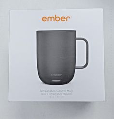 an ember coffee mug is in the box