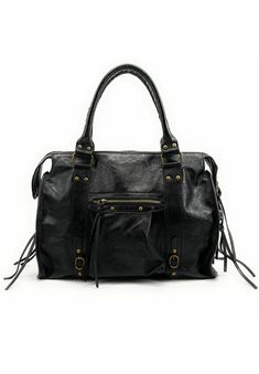 OH MY BAG ITALIEN EFFET BROSSÉ SANDSTORM - Cabas - noir glossy Oh My Bag, My Bag, School Bag, Oh My