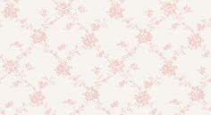 a pink flowered wallpaper pattern with small white flowers on the left and right sides