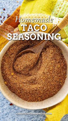 A spoonful of the Homemade Taco Seasoning Spice Rubs, Chicken Taco Seasoning, Canning Ideas