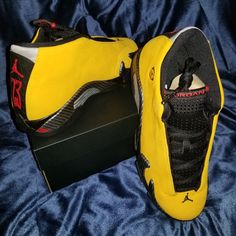 Air Jordan Retro 14 Se (Gs) 7y University Gold/Black 100% Authentic Purchased From Nike.Com (Receipt As Proof) Brand New - Never Been Worn And In Original Packaging. Box And Shoes In Perfect Condition- See Pics! **7y Is Rare For This Shoe** Youth Size 7 = Womens Size 8.5 Yellow Synthetic Jordan Shoes For Streetwear, Yellow High-top Synthetic Jordan Shoes, Yellow High-top Jordan Shoes, Yellow Synthetic Basketball Shoes With Boost Midsole, Yellow Custom Slip-on Sneakers For Streetwear, Yellow Slip-on Custom Sneakers For Streetwear, Yellow Synthetic Jordan Sport Shoes, Yellow Synthetic Jordan Sporty Shoes, Yellow High-top Jordan Shoes For Sports