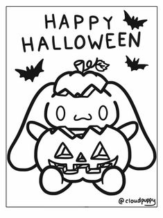 a black and white drawing of a halloween pumpkin