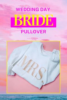 Get ready to turn heads with this Mrs. personalized embroidered pullover crew neck from Crafty Lady Boutique. Perfect for the soon-to-be-bride or even as a memorable 'Just Married' photo prop! This trendy pullover is sure to become a keepsake. Shop now! Brides Gifts, Bride Clothing, Wifey Shirt, Embroidered Pullover, Bride Attire, White Pullover, Newly Engaged