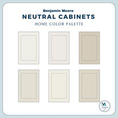 the neutral cabinets are shown in four different colors, and each has an individual color palette