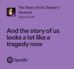 the story of us taylor's version and the story of us looks a lot like a traged now