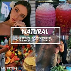 a collage of photos with different types of food and drinks on it, including fruit