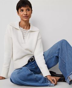 Collared Sweater Collared Sweater, Collar Sweater, Effortless Style, Closet, Clothes