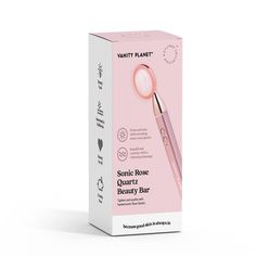 Tighten and soothe with the warming, sonic power of our Sonic Rose Quartz Beauty Bar. This all-purpose vibrating beauty tool energizes adull complexion with high-frequency vibration to help, firm, refresh, and de-bloat puffy skin ,and enhance topical skincare application Skincare Application, Vanity Planet, Beauty Planet, Beauty Care Routine, Face Roller, Beauty Tool, Combination Skin, Beauty Bar, Product Label