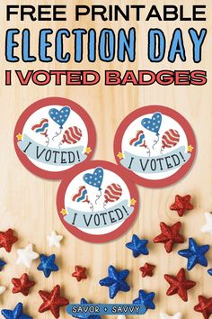 Make your election watch party more fun with these free printables. Grab your election party banner, photo signs/wall art, and "I Voted" badges and let's celebrate our democratic rights. Ready to print! via @savorandsavvy Patriotic Art, Watch Party, Pizza Party, Patriotic Decorations, Party Banner, Printable Signs, Halloween Printables, School Projects, Party Printables