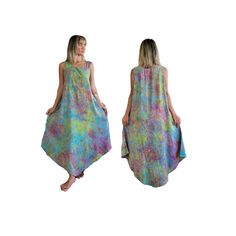 This is a beautiful long batik umbrella dress with pockets that has a unique Indonesian batik print. Made from 1st quality super soft rayon fabric, this dress is great for the beach, resort, pool or out and about. This dress is a free size that will fit sizes s-xl, it does not come in individual sizes. The model in the picture is 5 feet 2 inches.  Measurements: Bust- 46 inches. Length- 46 inches. Material- rayon. Please feel free to ask any questions about this item and we will be happy to answe Umbrella Dress, Long Umbrella, Indonesian Batik, Batik Print, Batik Prints, Versatile Dresses, Rayon Fabric, Dress Clothes For Women, Sundress