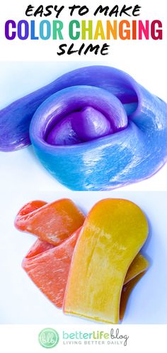 an easy to make color changing slime recipe for kids and toddlers that is perfect for summer