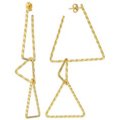 Elevate your style with our stunning Sterling Silver Dangle Earrings, designed to make a statement with their chic geometric triangle shape. Perfect for the modern woman, these minimalist jewelry pieces are versatile enough to transition from day to night, making them an essential addition to any jewelry collection. Crafted with high-quality sterling silver, these earrings not only shine beautifully but also ensure lasting durability, ideal for everyday wear or special occasions. Looking for the Chic Geometric Earrings As Gift, Minimalist Geometric Earrings For Party, Chic Geometric Earrings For Gifts, Modern Geometric Earrings For Party, Modern Triangle Earrings For Party, Geometric Metal Hoop Earrings As Gift, Modern Triangle Party Earrings, Modern Geometric Party Earrings, Elegant Triangle Metal Earrings