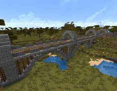 an image of a bridge that is in minecraft