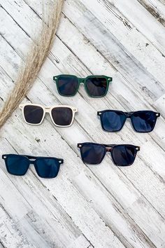 Details: Block out the sun while still looking trendy in these acetate wayfarer sunglasses. - Wayfarer glasses- BLOCKS 100% UVA & UVB Sunglasses Wayfarer, Black Wayfarer Sunglasses, Wayfarer Glasses, Good Spirits, Wayfarer Sunglasses, Sunglasses & Glasses, Black Blue, Final Sale, Blue Black