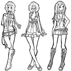 Picklegrl’s art rurned into a coloring page ❤️ Colouring Pages Of People, Coloring Pages Outfit, Coloring Page Character, Coloring Fashion Sketches, Mini Skirt Drawing Reference, Drawing Picklegrl