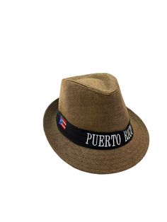 Fedora Hat Puerto Rico Brown Brimmed Casual Mini Hats, Casual Brown Brimmed Mini Hats, Casual Brown Mini Hat With Short Brim, Fedora Hat, Pitcairn Islands, Mauritius, Brunei, Caribbean Netherlands, Cambodia